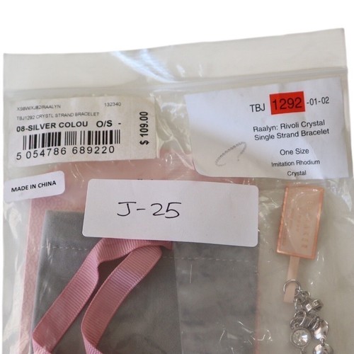 Bracciale Ted Baker cristallo tono argento con confezione regalo e sacchetto antipolvere - Foto 9 di 9