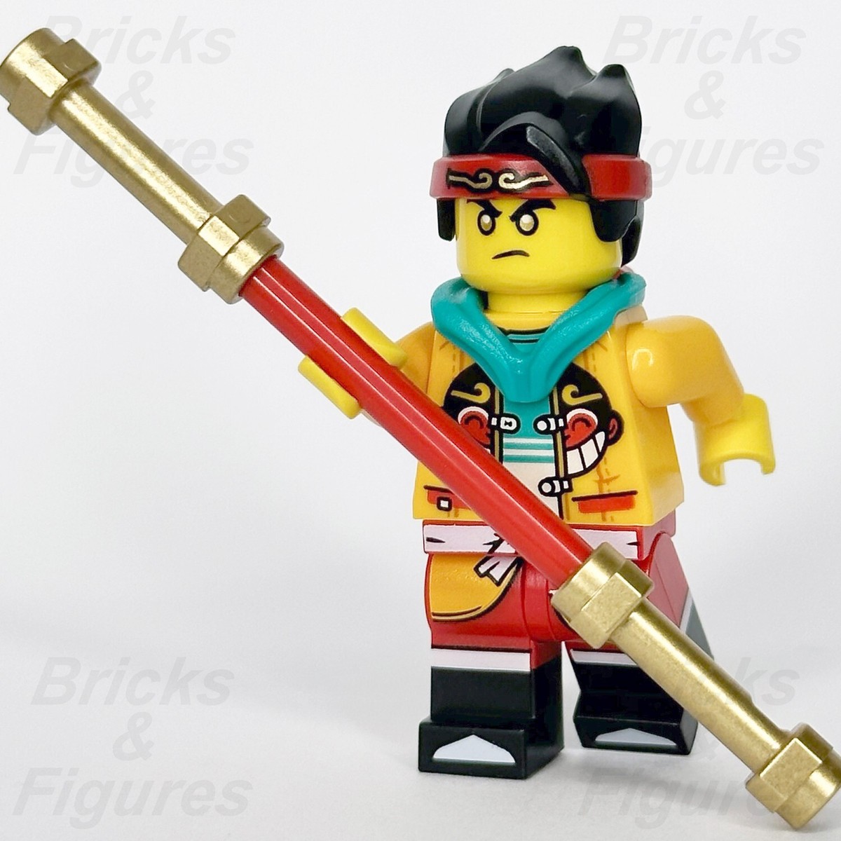 LEGO® Monkie Kid Minifigure Golden Staff Blue Hood Monkey