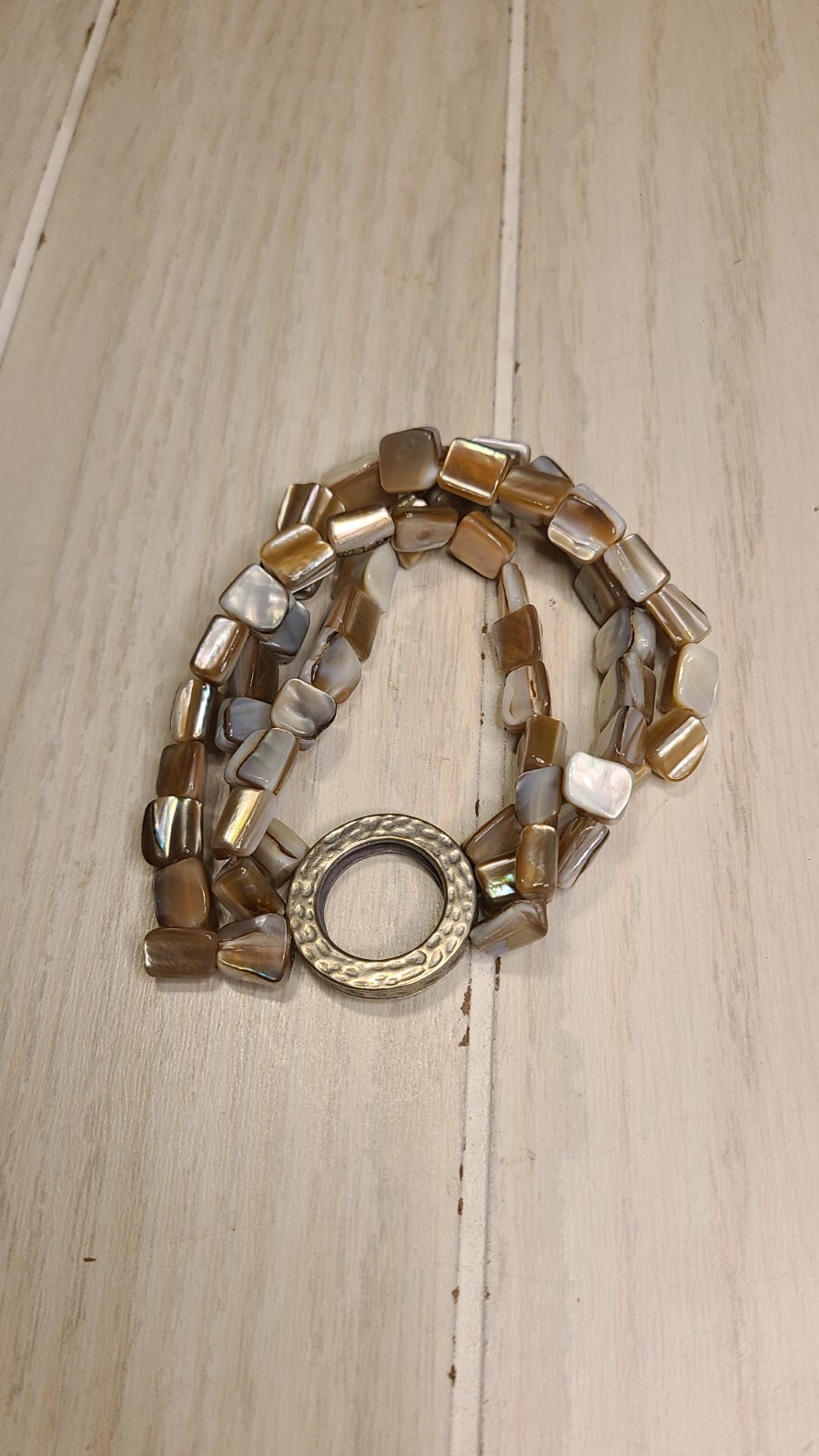 Abalone Shell Multistrand Expansion Bracelet - image 4