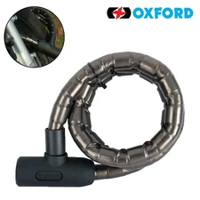 Oxford Barrier Motorcycle Cable Lock Scooter Security 1.4m x 25mm Smoke New