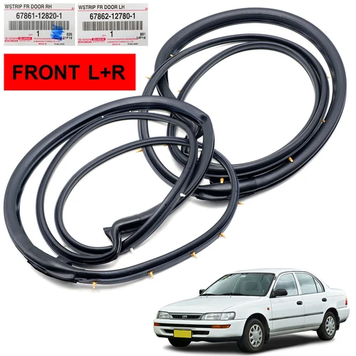 Front Door Rubber Weatherstrip Seal For Toyota Corolla 1991 - 1995