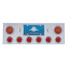 Rear Panel Red Two 4 12 Led Six 2 12 13 Led Flat Light Visor - Red Lens