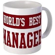11oz mug Worlds best Manager - Printed Ceramic Coffee Tea Cup Gift
