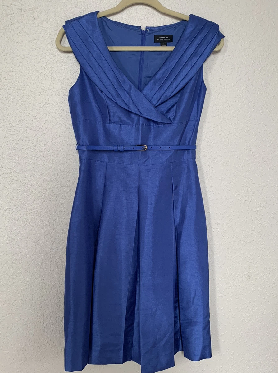 Tahari blue dress cheap