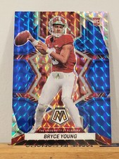 2023 Panini Mosaic Draft Picks Blue Mosaic Prizm /75 Bryce Young #1 Rookie RC