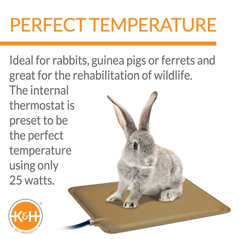 Outdoor Small Animal Heated Pad for Rabbits and Small Animals Tan 9 X