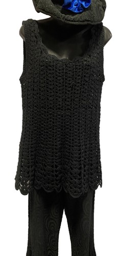 70’s Crochet Hippie Costume 12-14 - Picture 7 of 9
