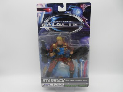 #ad Battlestar Galactica STARBUCK BLUE VIPER SQUADRON PILOT Trendmasters 1996 NIP $5.49