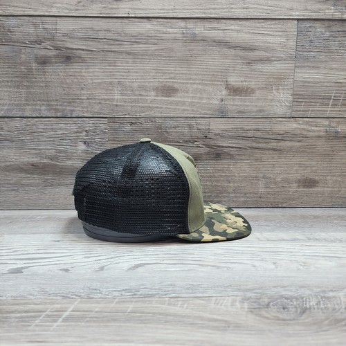 Good Vibes Cap Hat Youth Boys SnapBack Truckers Meshback Camouflage Brim - Picture 3 of 9