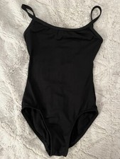 Motionwear Leotard EUC, Small Adult, Bust Lining, Black, Nylon/spandex