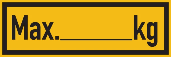 KÖNIG WERBEANLAGEN Regalbelastungsaufkleber Max. ____ kg-zur Selbstbeschriftung-150x50mm Aufkleber