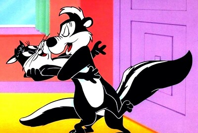 #ad Pepe le pew skunk cat retro TV High Quality Metal 3 x 4 Fridge 8712 $6.95