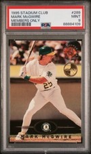 1995 Stadium Club Virtual Reality Members Only #176 MARK McGWIRE Athletics PSA 9
