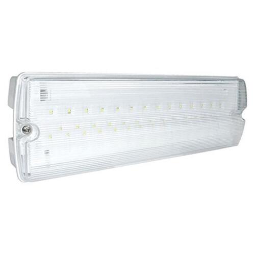 Eterna Emergency Light Fitting, Non-Maintained LED Bulkhead For Halls, Warehouse - Picture 1 of 1