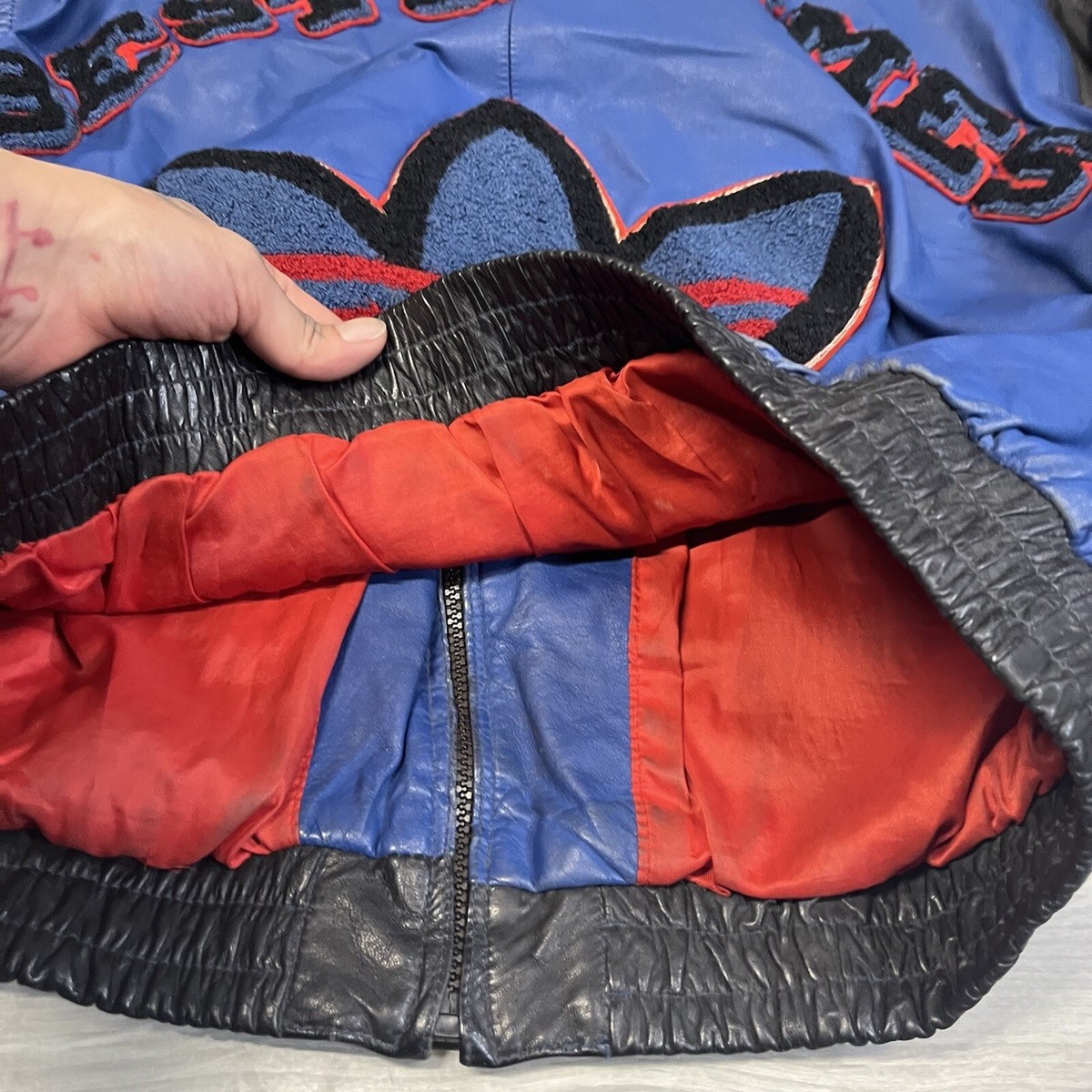 Vtg Adidas Leather Jacket “Best Of Times” “Player” Rare Vtg Adidas Leather Jacket “Best Of Times” “Player” Rare