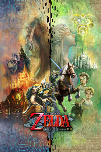 AFFICHE Switch Legend of Zelda Twilight Princess HD Wii U FABRIQUÉE AUX ÉTATS-UNIS - EXT335 - Photo 1/6