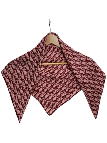 Foulard trotteur femme Christian Dior soie bordeaux motif complet occasion