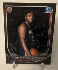 Derik Queen 2025-26 Bowman Chrome Reptilian Rookie Refractor #BCV-13 NO Pelicans