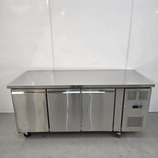 Triple Freezer 417L Stainless Frozen Bench Catering Kitchen 3 Door Commercial...