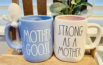 New SET Rae Dunn Mother Goose Strong As A Mother Mug Bundle Spoon