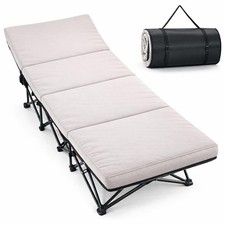 XXL Camping Cot with 2in Memory Foam Mattress, 900LBS Heavy Duty Sleeping Cot...