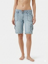 Vintage No Boundaries Shorts Y2K Mid Rise Denim Blue Cargo Grunge 15