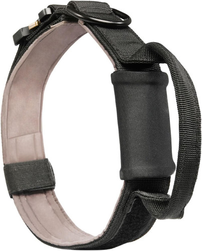 Dog Collar Tactical with Airtag Universal Holder, Pet L, Grey