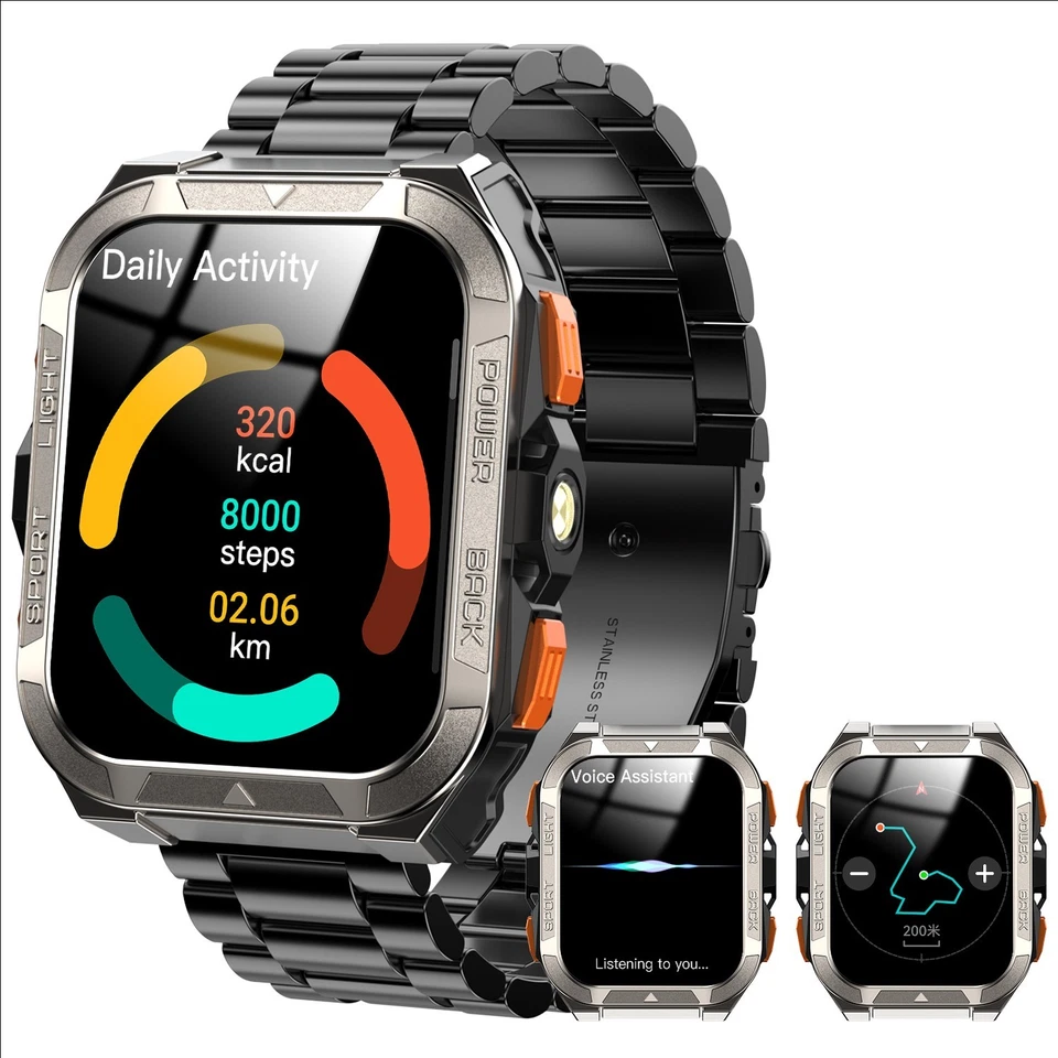 Умные часы Blackview W80PRO GPS положение прочные умные часы фонарик/компас - Изображение 2 из 4