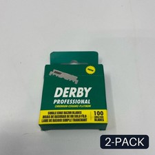 Derby Professional Single Edge Razor Blades 100ct, Green Box - 2 PACK