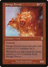 MTG Odyssey --- SAVAGE FIRECAT --- RARE! NM! Magic the Gathering!