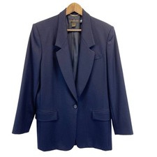 VTG Classiques Entier Blazer Womens Medium Wool Academia Minimalist Monochrome