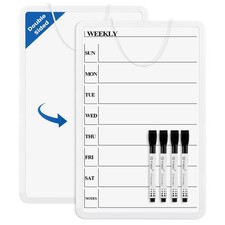 Weekly Whiteboard Calendar for Wall, Small 11" x 17" Planning Board with Plas...