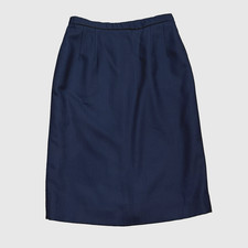 Vintage Pendleton Womens 8 Navy Blue 100 Virgin Wool Pencil Skirt Lined USA