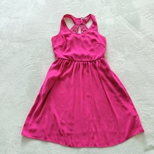 American Eagle Size 0 Pink Fit Flare Dress Lattice Back Sleeveless