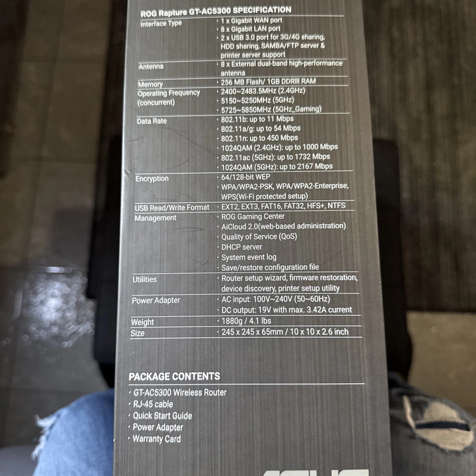 ASUS ROG Rapture GT-AC5300 WiFi Gaming Router Tri Band Gigabit Wireless - Image 4 of 4