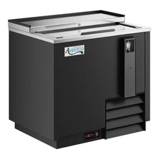 36" Black Horizontal Bottle Cooler