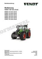 Fendt 700 714 716 718 720 722 724 Vario Gen6 Traktor Betriebsanleitung Bedienung