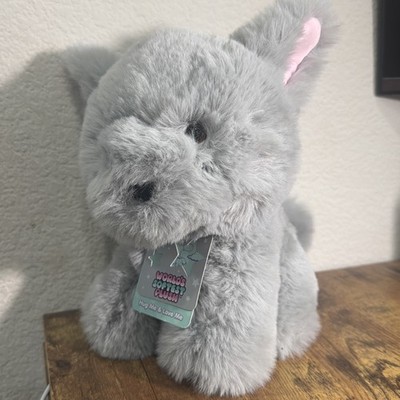 Worlds Softest Plush Puppy Gray Dog Wolf Stuffed Animal Toy 10'' NEW With Tags