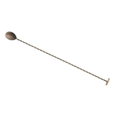Mercer Culinary Barfly 15.7'' Stainless Steel Twisted Bar Spoon w/ Muddler