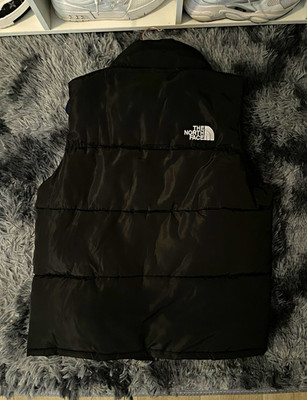 The North Face Herren Daunenweste 700 Schwarz XL mit Reißverschluss & Taschen