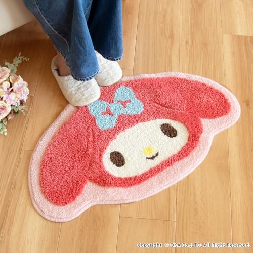 OKA Sanrio Characters Washable Mat Approx. 40cm x 70cm Pink My Melody Sanrio - Picture 2 of 5