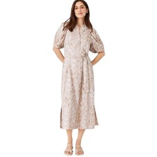 Ann Taylor Light Brown Snakeskin Chiffon Maxi Dress Size Small