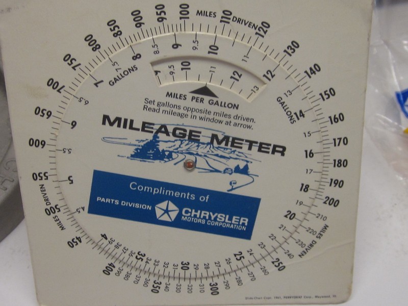 RARE NOS MOPAR COLLECTIBLE MILEAGE METER FROM PARTS DIVISION 4 1/4" X 4 1/4".