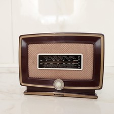 Radio d'epoca in miniatura Radioline Marconi 1531 Italia 1950, collezione portatile