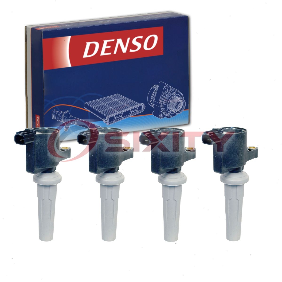4 pc Denso Direct Ignition Coils for 2009-2011 Mazda Tribute Spark Wire Boot tn