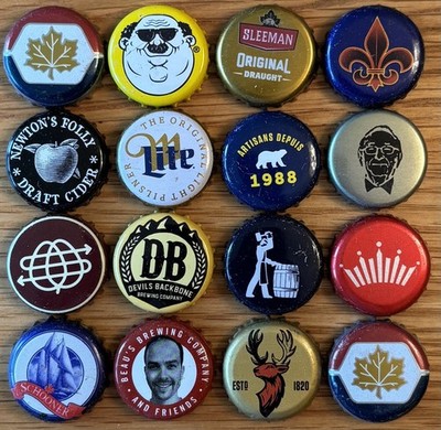 16 verschiedene seltene USA   Bier Kronkorken Man Cave oder Craft Projects #434