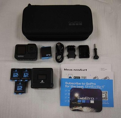 GoPro HERO9 Action Camera 5K/30p Wearable with Case, Batteries, Charger