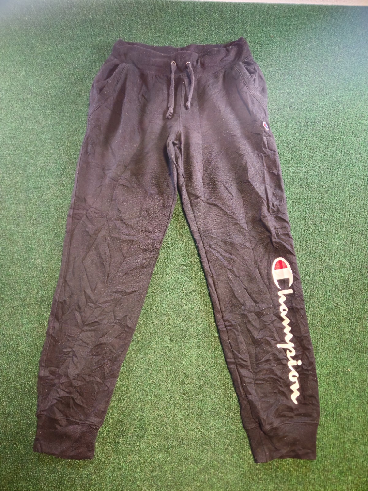 Champion Men’s S Black Standard Fit Jogger Pants Drawstring Logo
