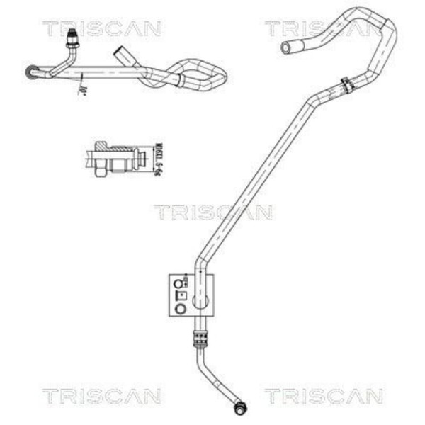 Triscan Hydraulikschlauch Servoleitung Lenkung Passend FüR VW Golf Vento | 8516-image