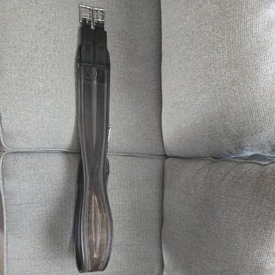 T Teke 52'' English Girth for Horse Stainless Steel Buckles, Brown